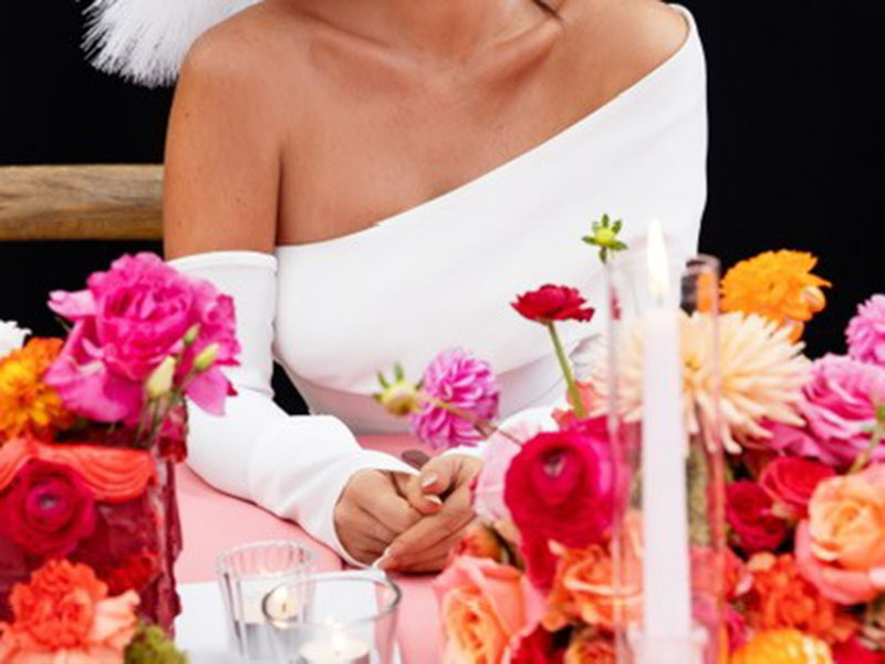 Wedding floral styling detail by Petals Flowers