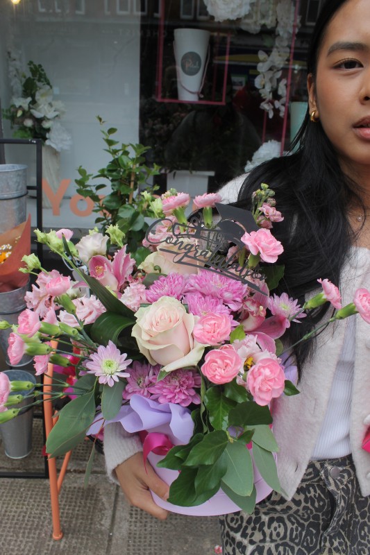 Pink Graduation Hat Box
