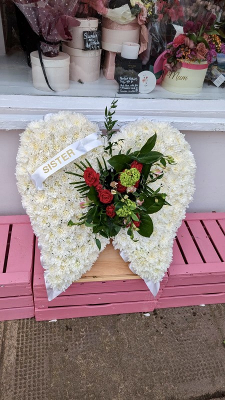 Angel Wings Funeral Tribute