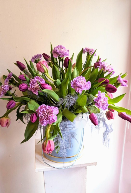 Birthday Hat Box Flowers