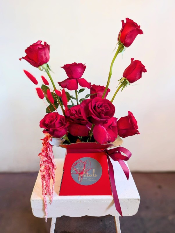 Modern Red Rose Bouquet