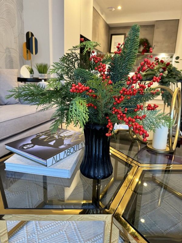 Festive Foliage and Ilex Berry Bouquet